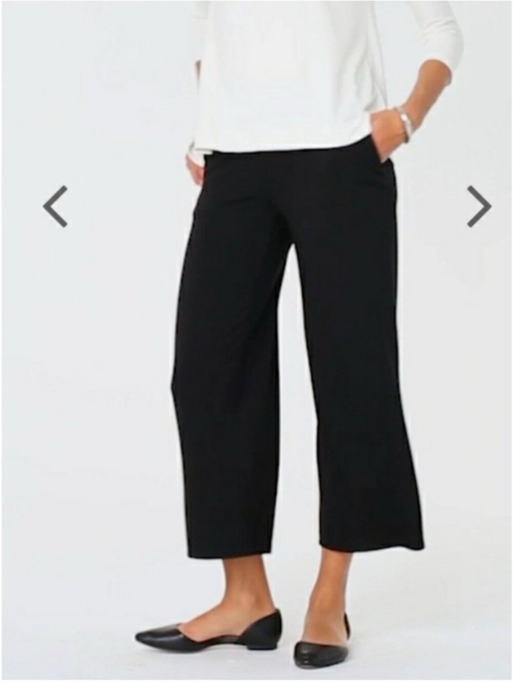 J Jill Wearever Collection Pant Sz XLP XL Petite Black Full Leg Cropped Pull On - Picture 8 of 9